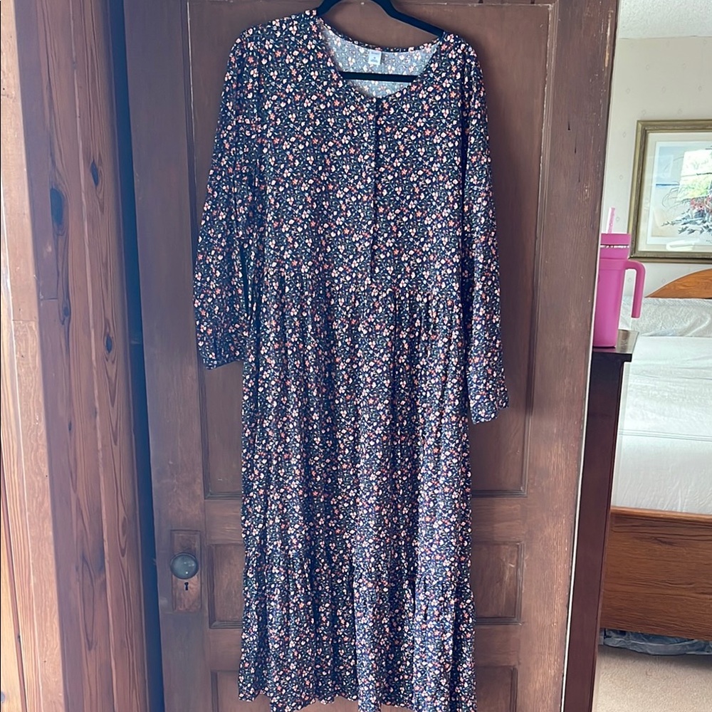 Old Navy Blue Bishop Sleeve Sundress